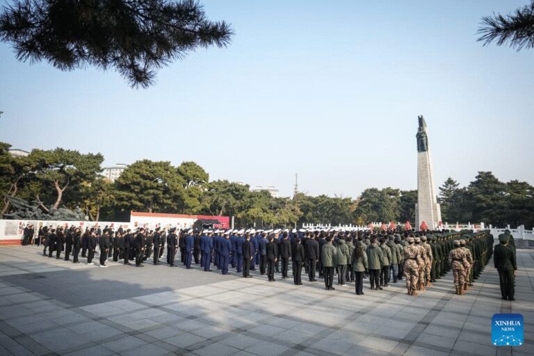 China’s Liaoning holds flower baskets presenting ceremonies to commemorate Chinese People’s Volunteer martyrs-Xinhua
