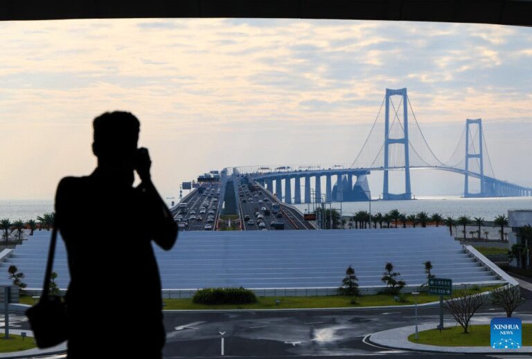 West artificial island of Shenzhen-Zhongshan Link starts trial operation for tourism in China’s Guangdong-Xinhua