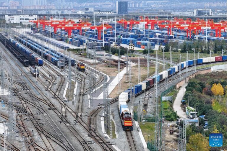 View of Xi’an Int’l Port Station in China’s Shaanxi-Xinhua