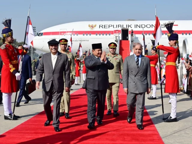Indonesian President Subianto lands in Islamabad for his first two-day official visit