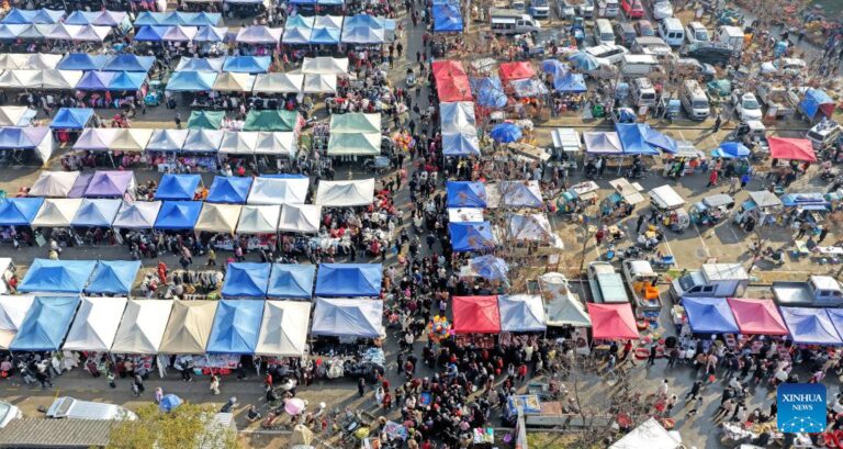 Markets across China bustling as people prepare for upcoming Spring Festival-Xinhua