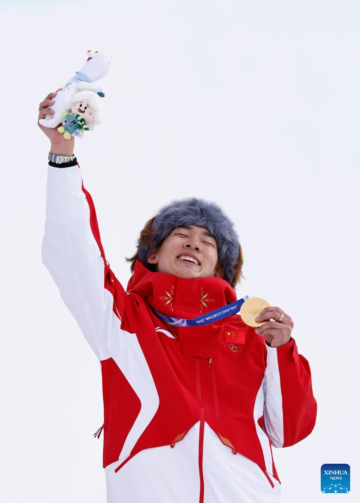 Birthday boy Su wins men’s snowboard slopestyle for China’s 1st gold at Milan-Cortina Games (updated)-Xinhua