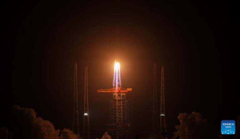 China’s Long March-8 rocket launches new internet satellites -Xinhua